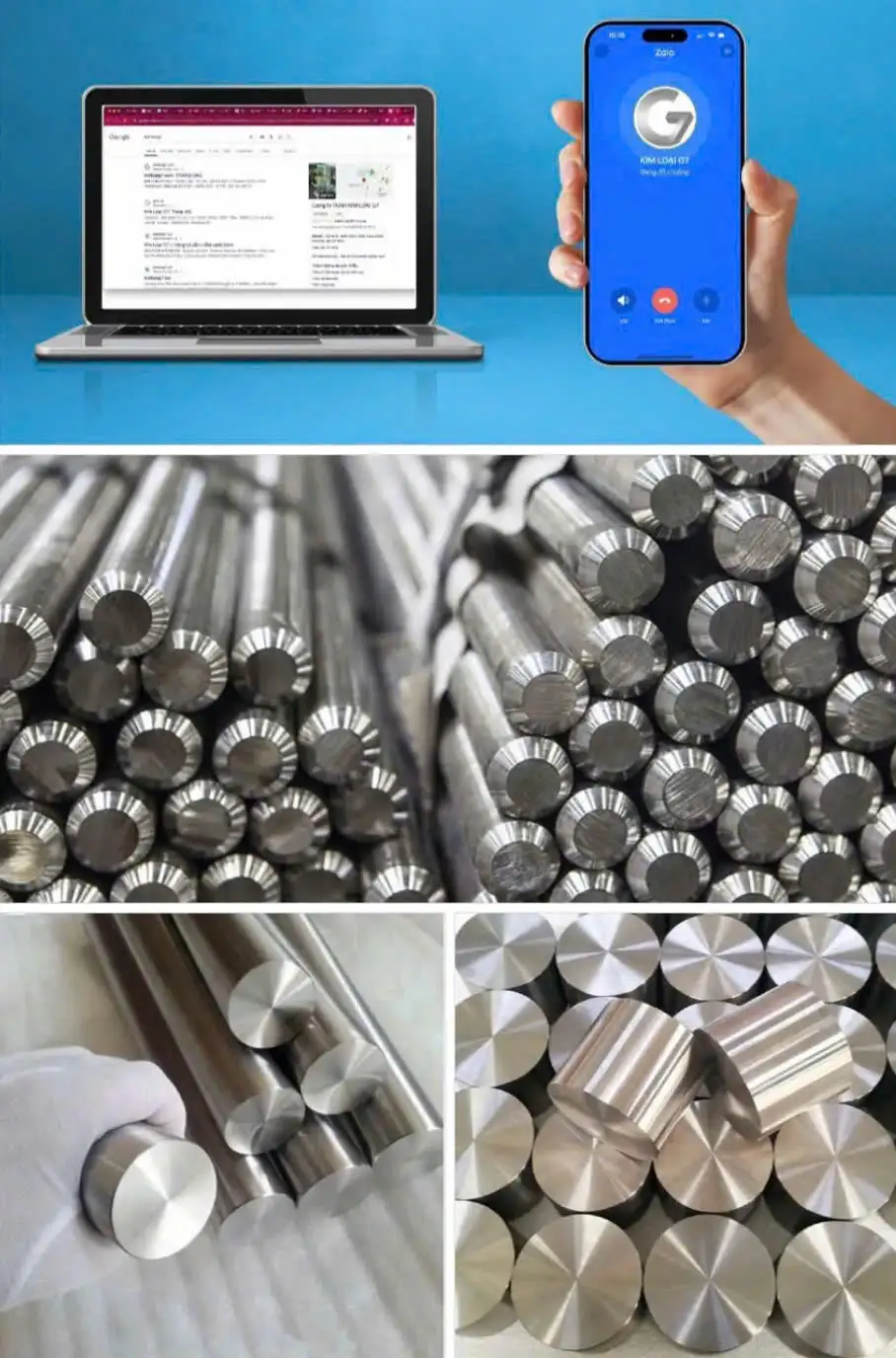 Titan Ti-8Al-1Mo-1V – Titan nhôm molypden vanadi thanh tròn đặc